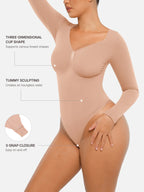 MyCurve Seamless Long Sleeve Tummy Control Thong Bodysuit