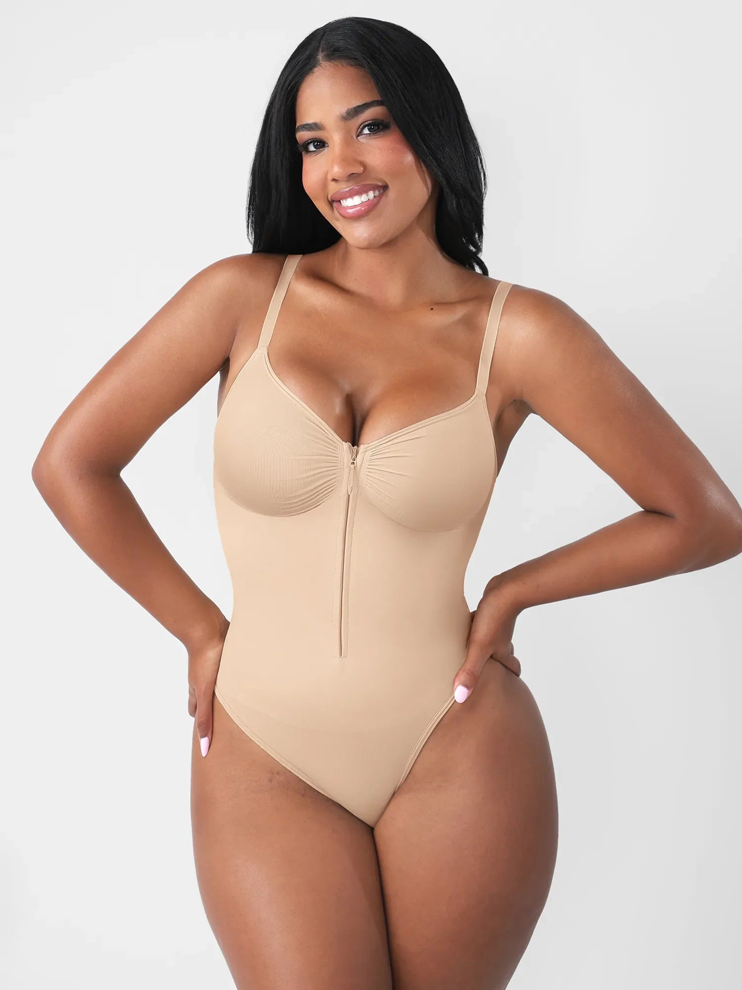 MyCurve Seamless Tummy Control Zipper Bodysuit