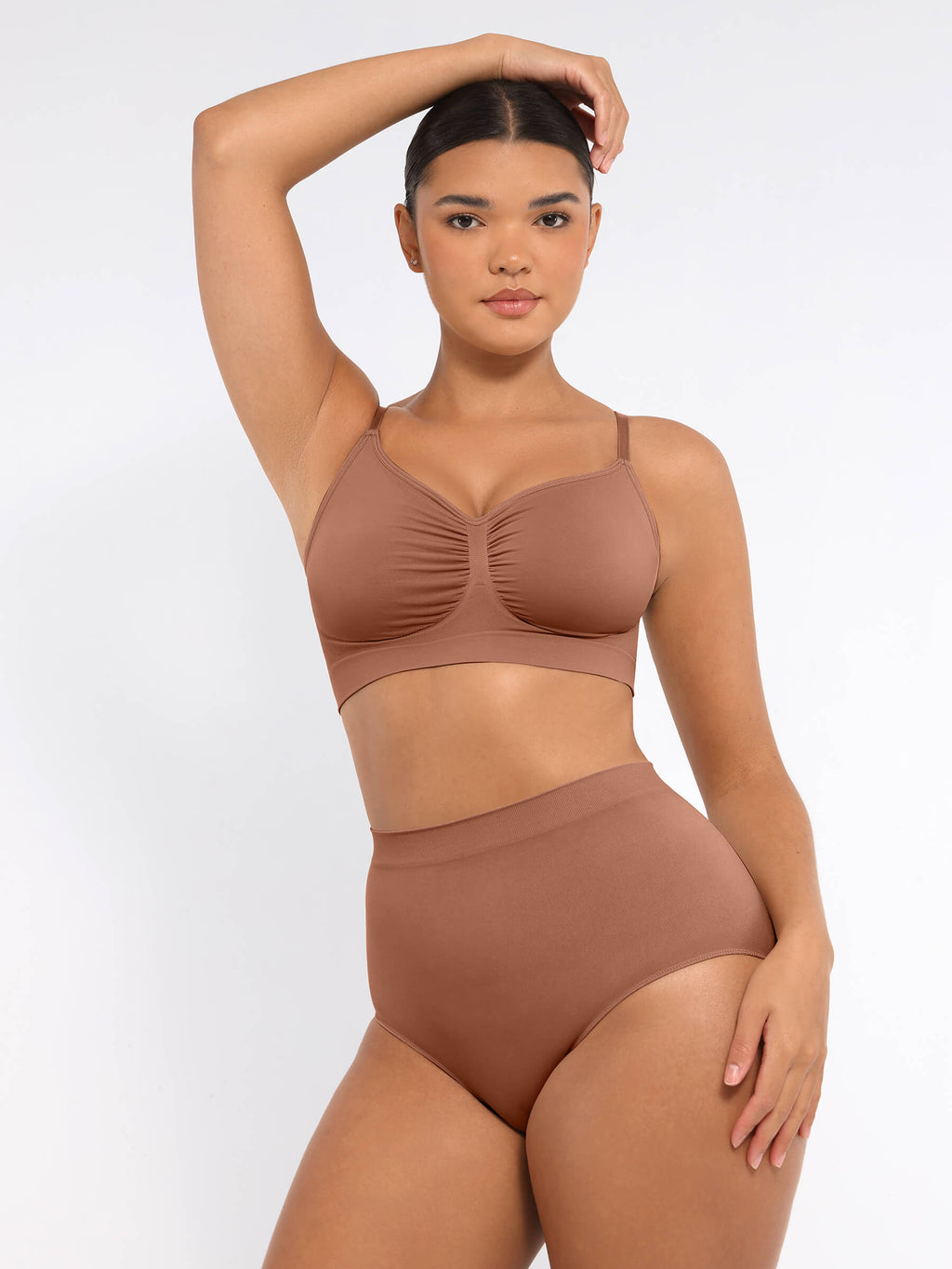 Ensemble MyCurve soutien-gorge sans armatures & culotte gainante taille haute sans coutures