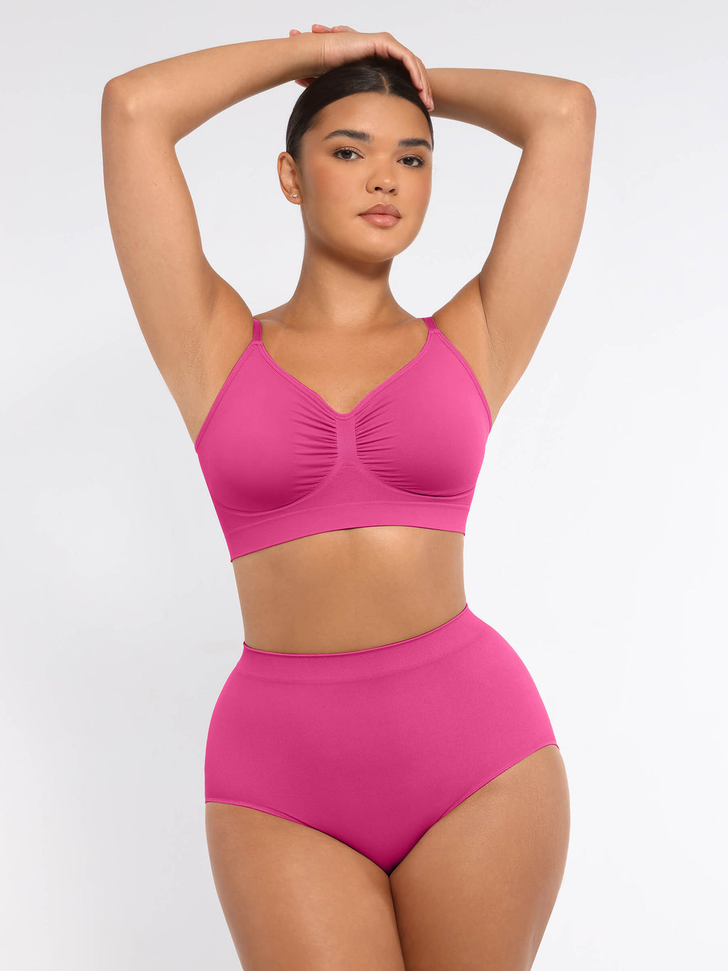 Ensemble MyCurve soutien-gorge sans armatures & culotte gainante taille haute sans coutures