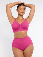 Ensemble MyCurve soutien-gorge sans armatures & culotte gainante taille haute sans coutures