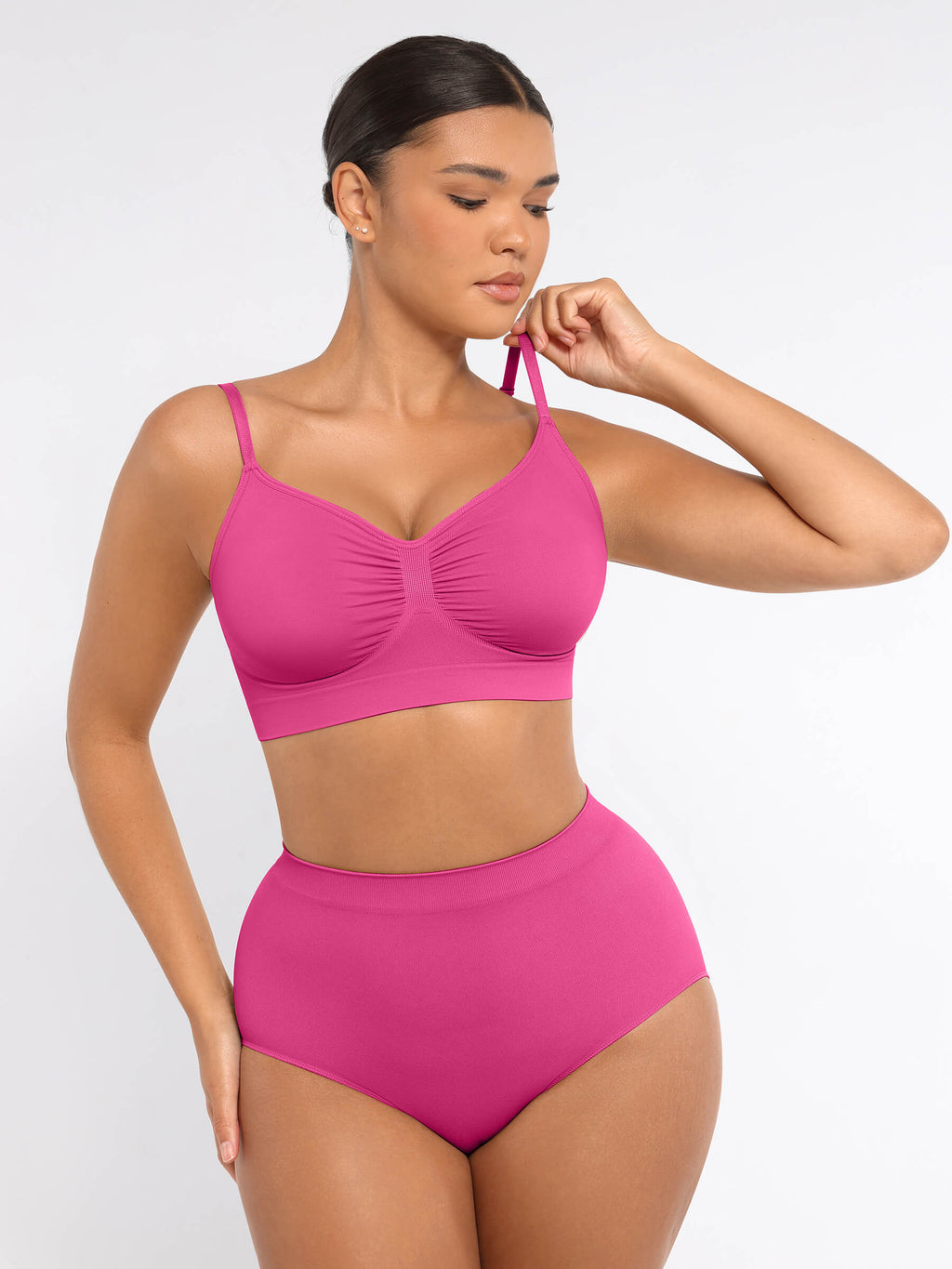 Ensemble MyCurve soutien-gorge sans armatures & culotte gainante taille haute sans coutures