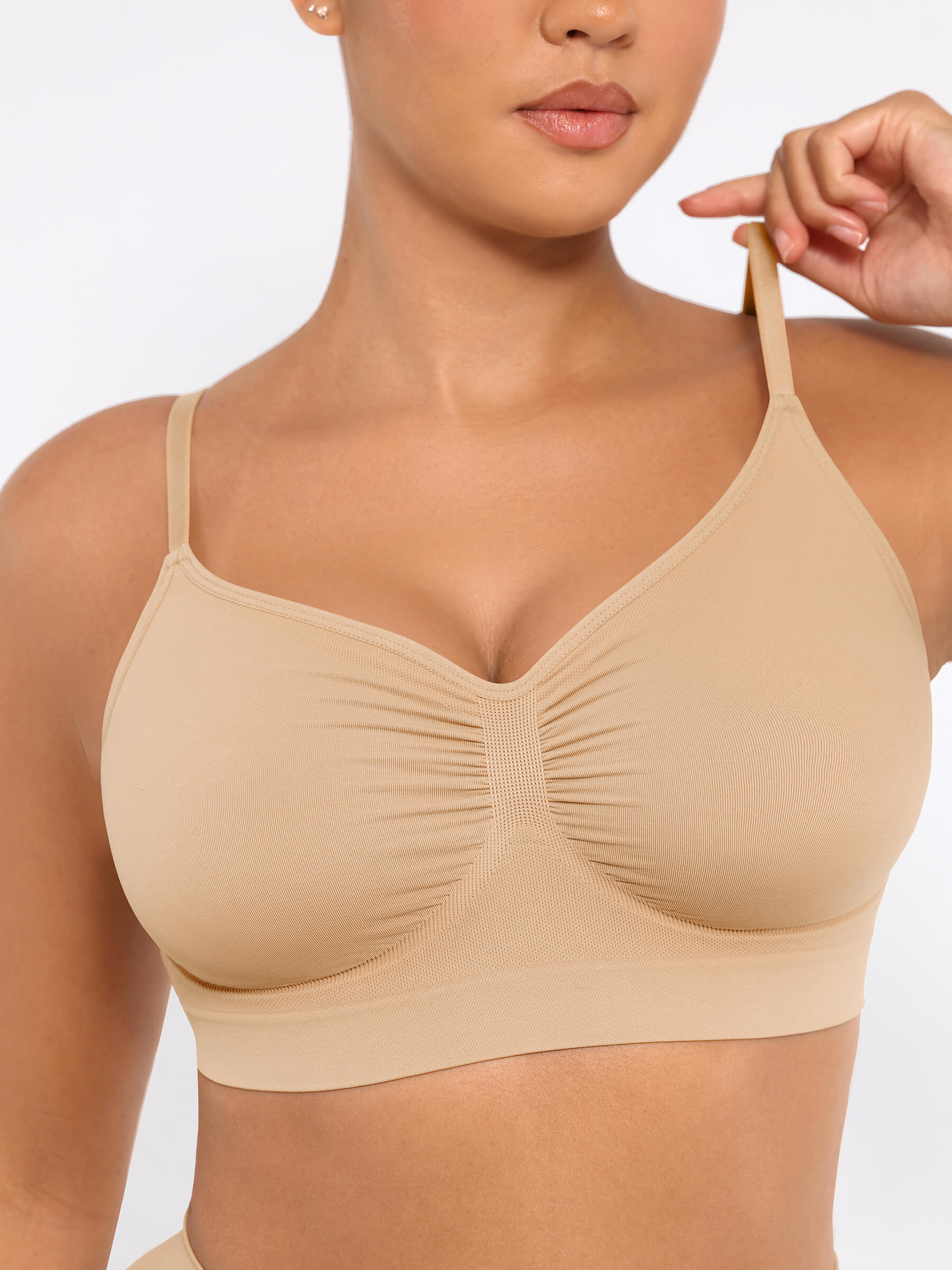 Conjunto de sujetador sin aros y braguita sin costuras con control de abdomen MyCurve