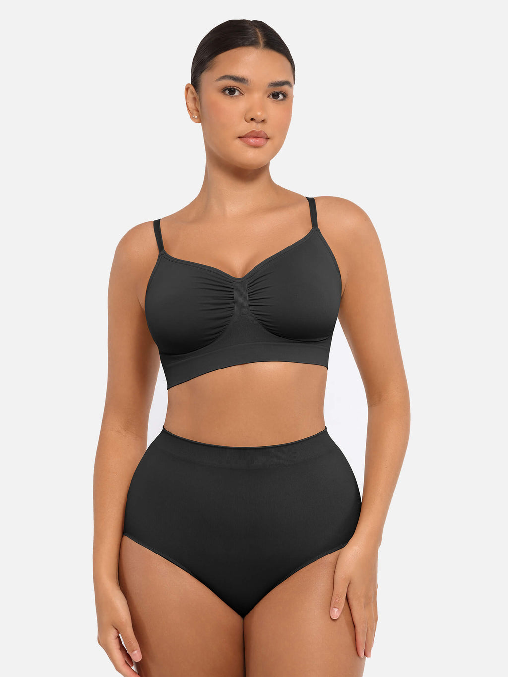Ensemble MyCurve soutien-gorge sans armatures & culotte gainante taille haute sans coutures