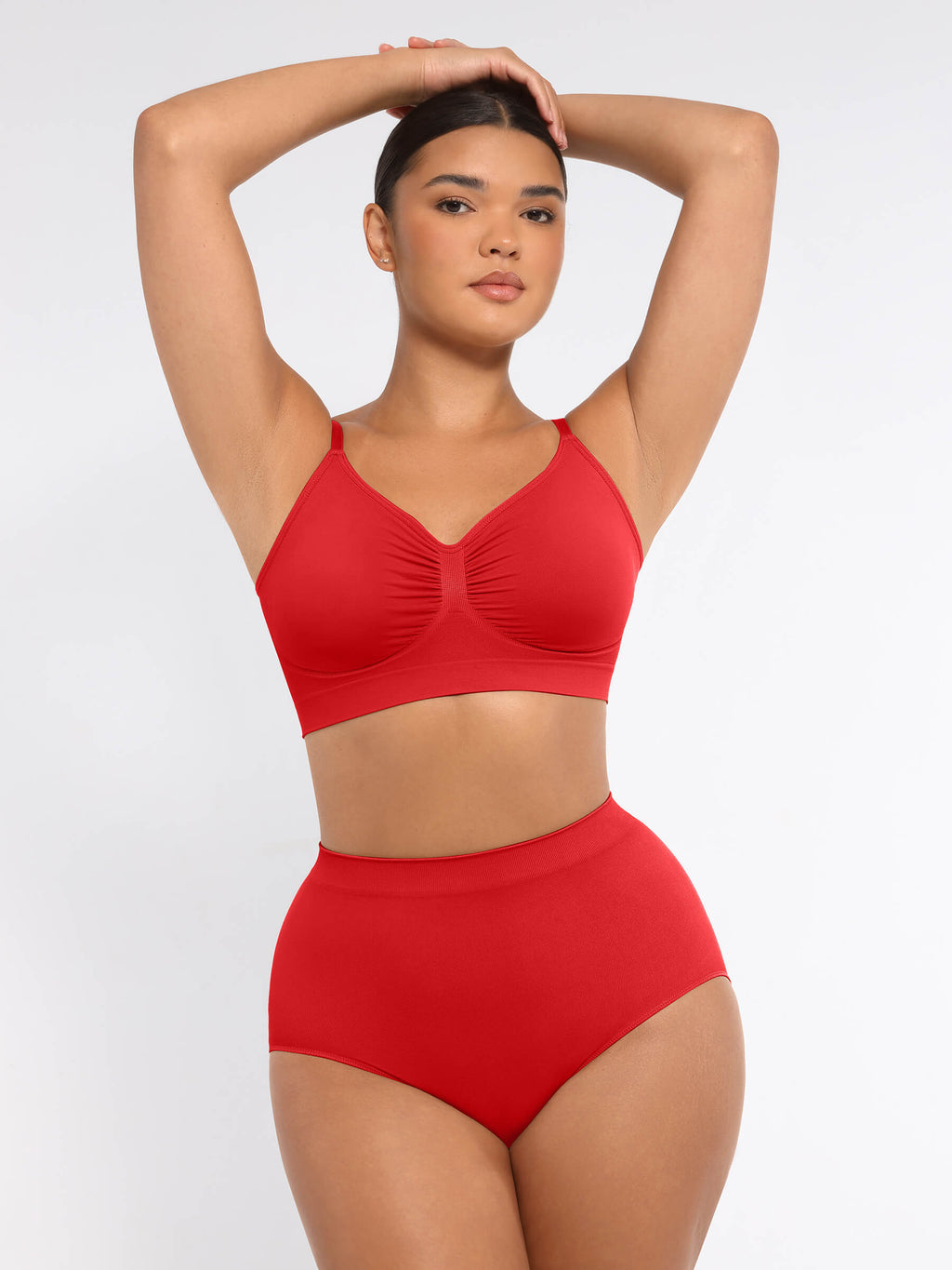 Ensemble MyCurve soutien-gorge sans armatures & culotte gainante taille haute sans coutures