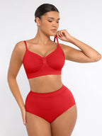 Ensemble MyCurve soutien-gorge sans armatures & culotte gainante taille haute sans coutures