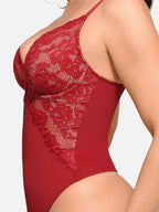Body moldeador de encaje elegante con escote en V de MyCurve 