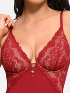 Body moldeador de encaje elegante con escote en V de MyCurve 