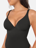 MyCurve Deep V Neck Tummy Control Shapewear Bodysuit