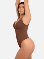 MyCurve Deep V Neck Tummy Control Shapewear Bodysuit