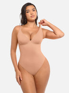 MyCurve Deep V Neck Tummy Control Shapewear Bodysuit