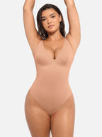 MyCurve Deep V Neck Tummy Control Shapewear Bodysuit