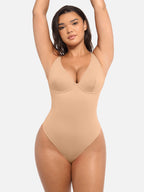 MyCurve Deep V Neck Tummy Control Shapewear Bodysuit