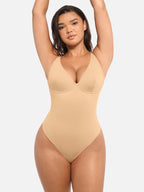 MyCurve Deep V Neck Tummy Control Shapewear Bodysuit