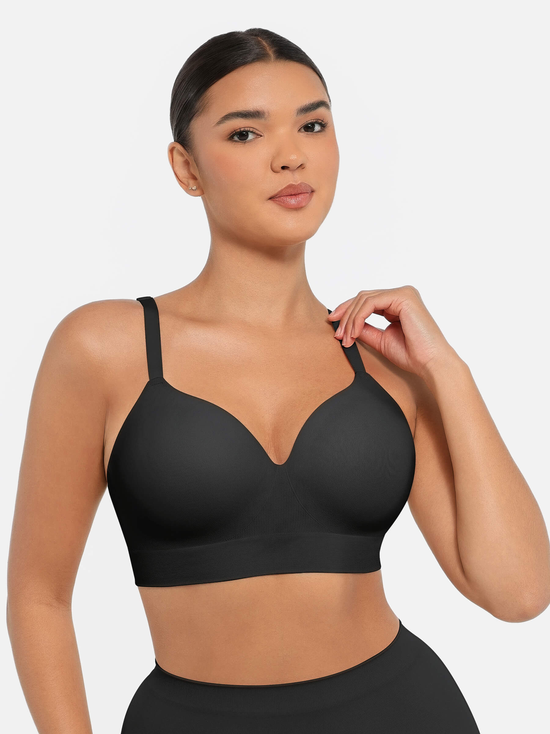MyCurve 1 V Neck Shaping Bodysuit + 1 Push-Up Seamless Bra