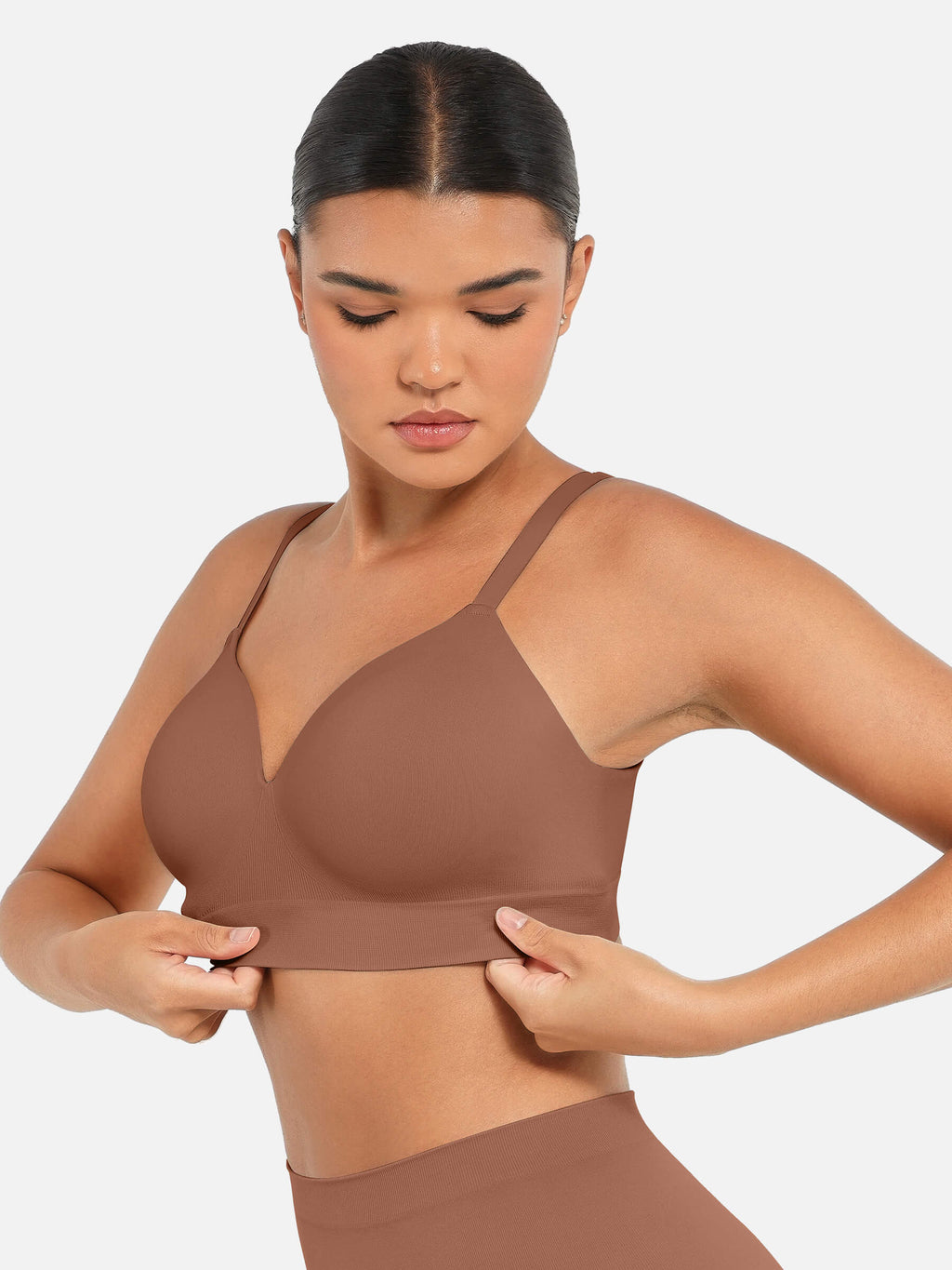 Conjunto de sujetador push-up sin costuras y cobertura completa MyCurve