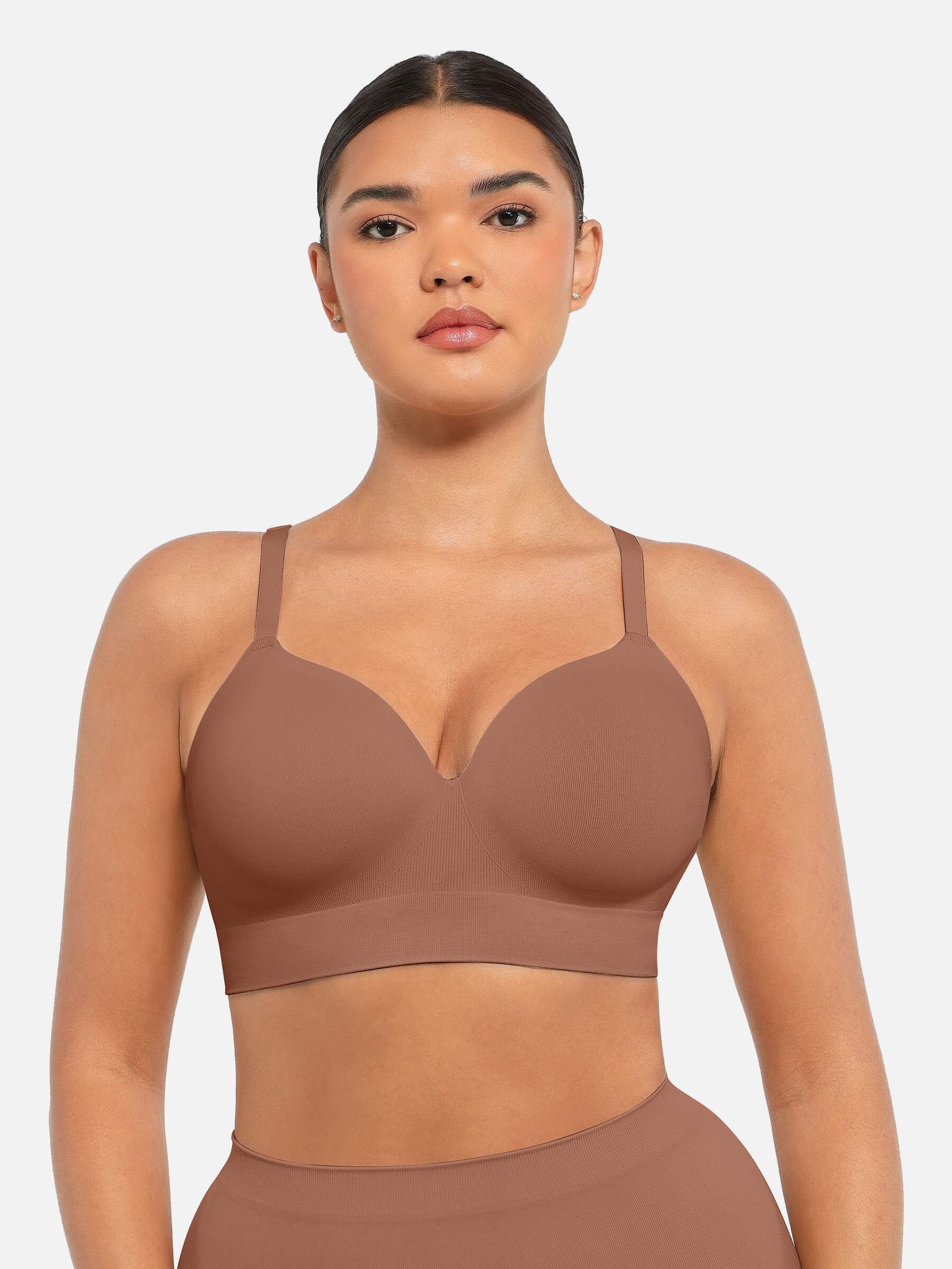 Conjunto de sujetador push-up sin costuras y cobertura completa MyCurve