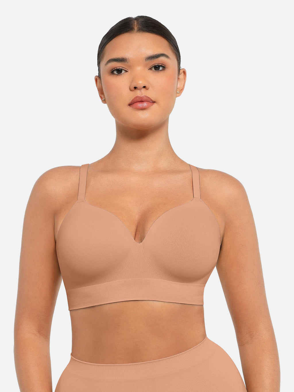 Sujetador MyCurve con tirantes anchos sin aros + sujetador push-up sin costuras