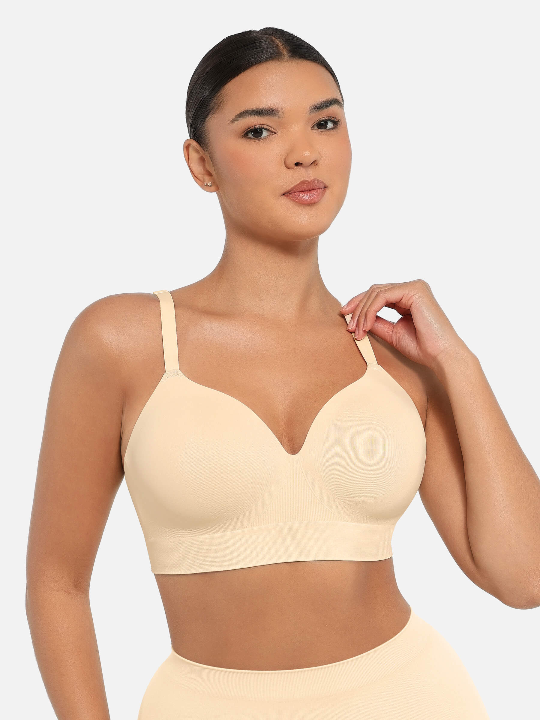 Conjunto de sujetador push-up sin costuras y cobertura completa MyCurve