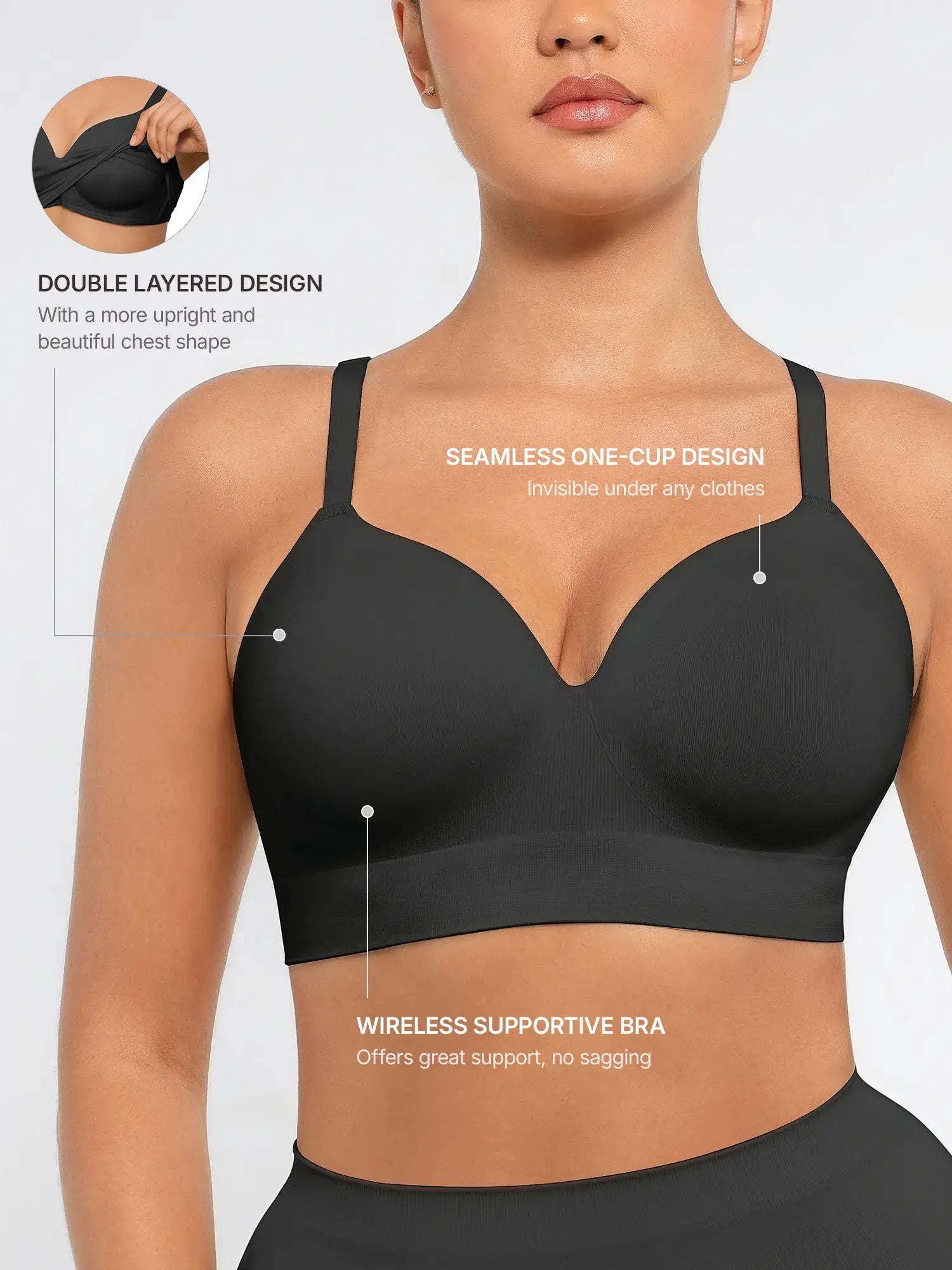 Soutien-gorge MyCurve push-up à couvrance totale, confort, sans armatures