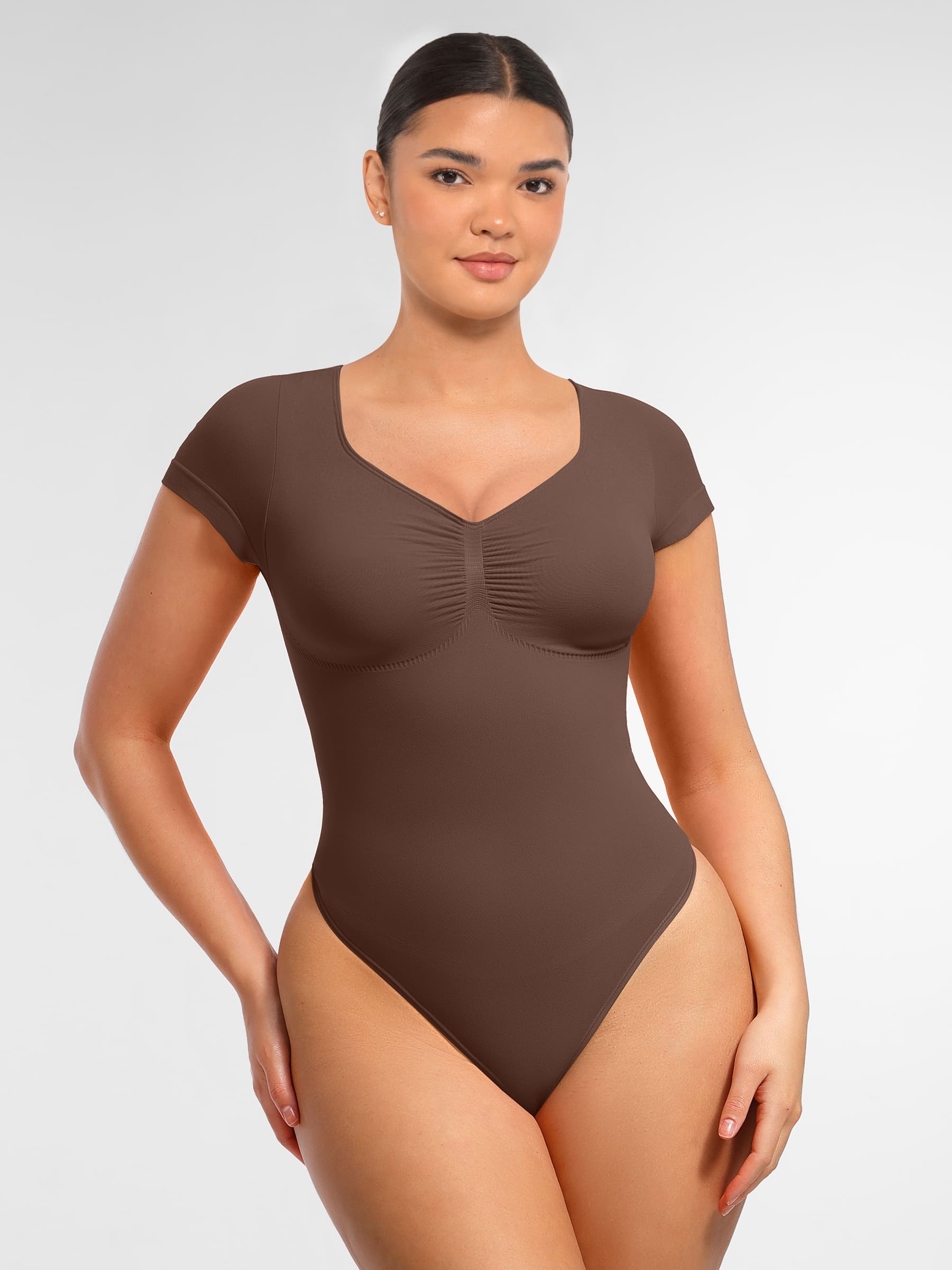 MyCurve Tummy Control Seamless Short-Sleeve Bodysuit