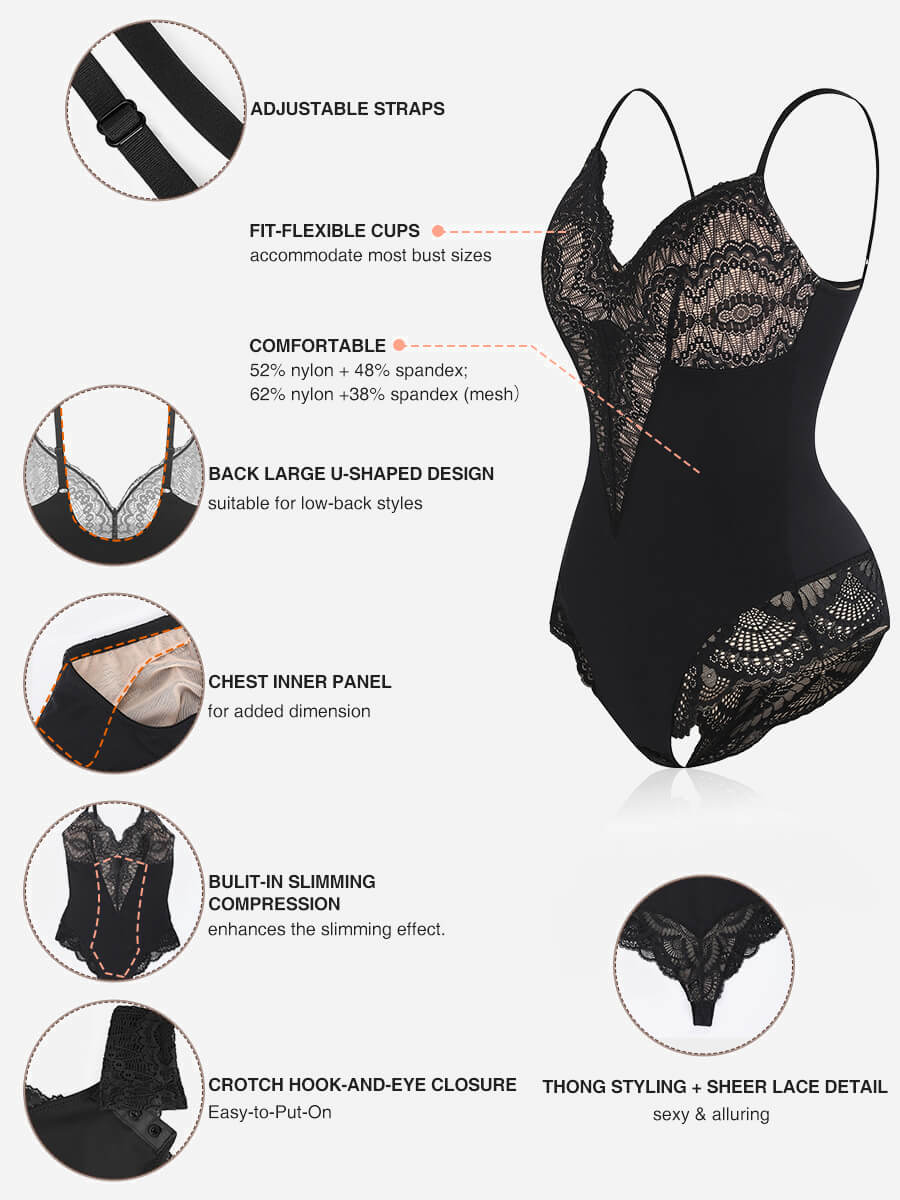 MyCurve Low-back Ultra-versatile Lace Bodysuit