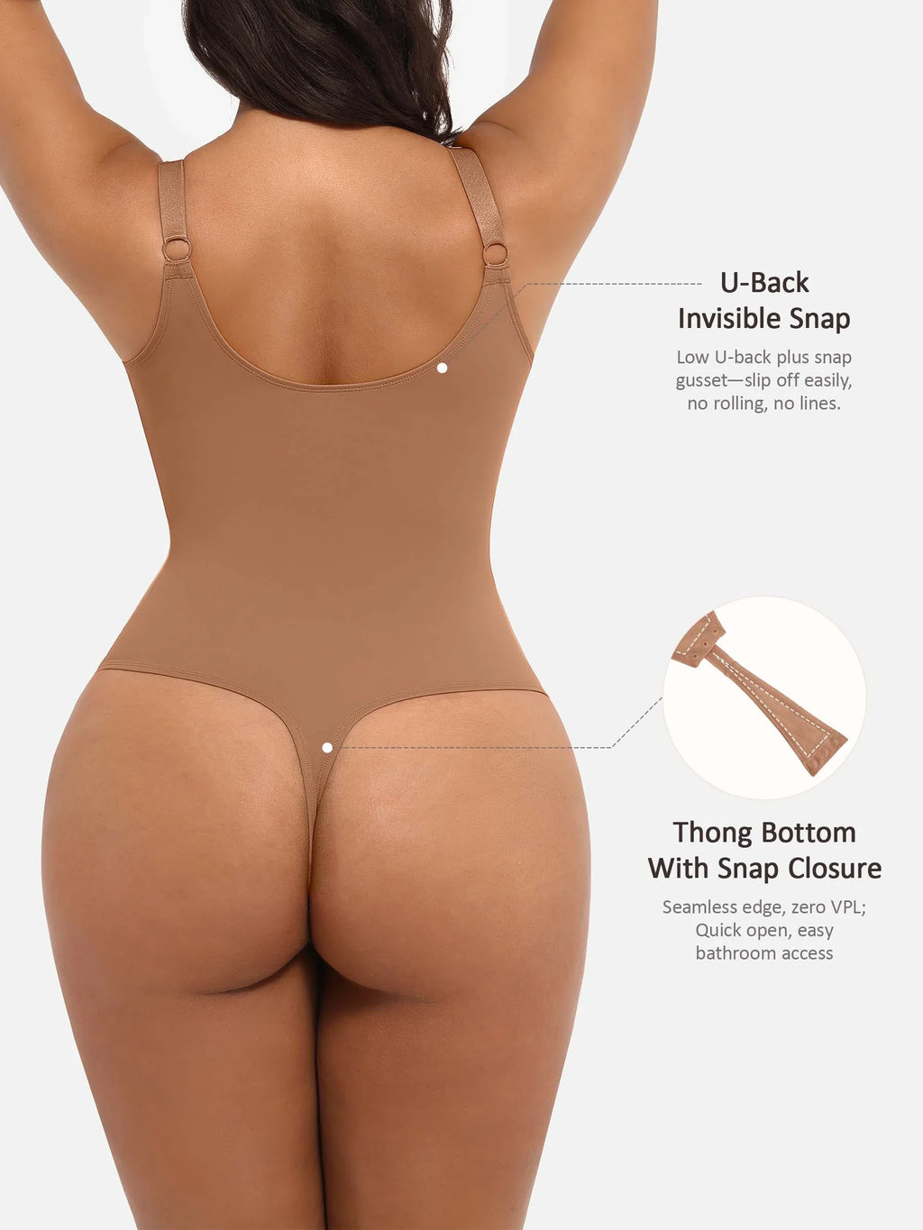 MyCurve Deep V Neck Tummy Control Shapewear Bodysuit