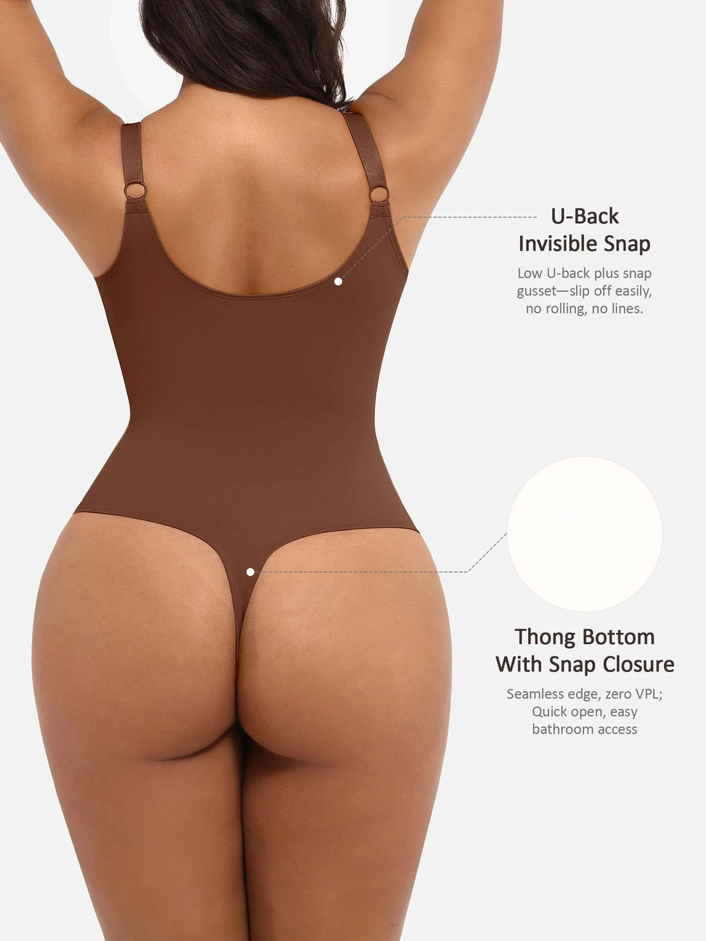 MyCurve Deep V Neck Tummy Control Shapewear Bodysuit