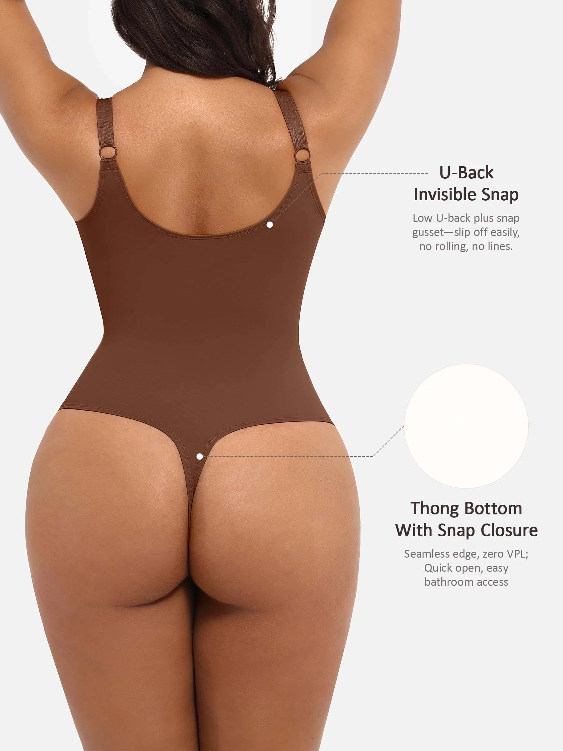 MyCurve Deep V Neck Tummy Control Shapewear Bodysuit