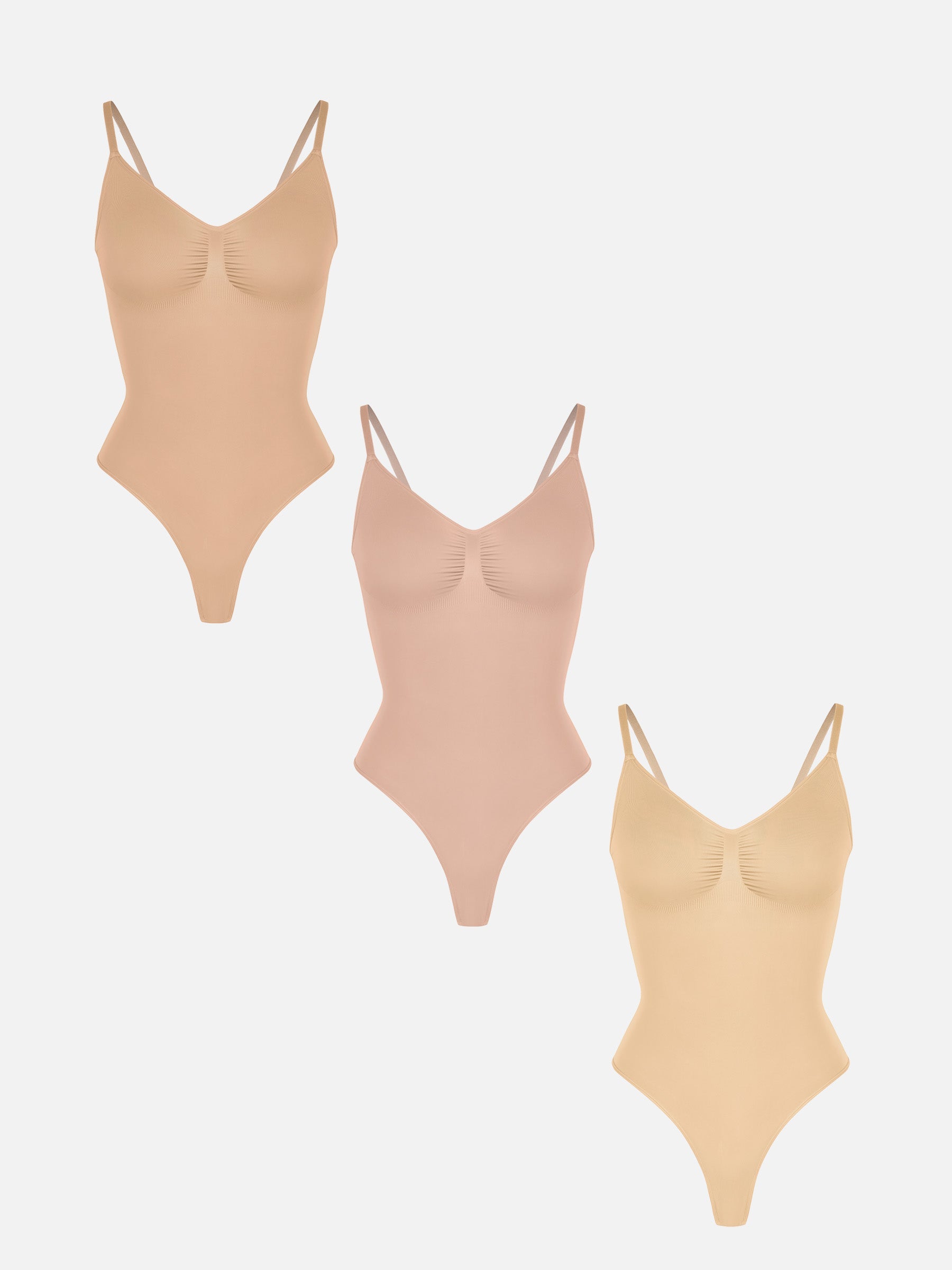 MyCurve 3-Pack Tummy Control Seamless Bodysuit Bundle