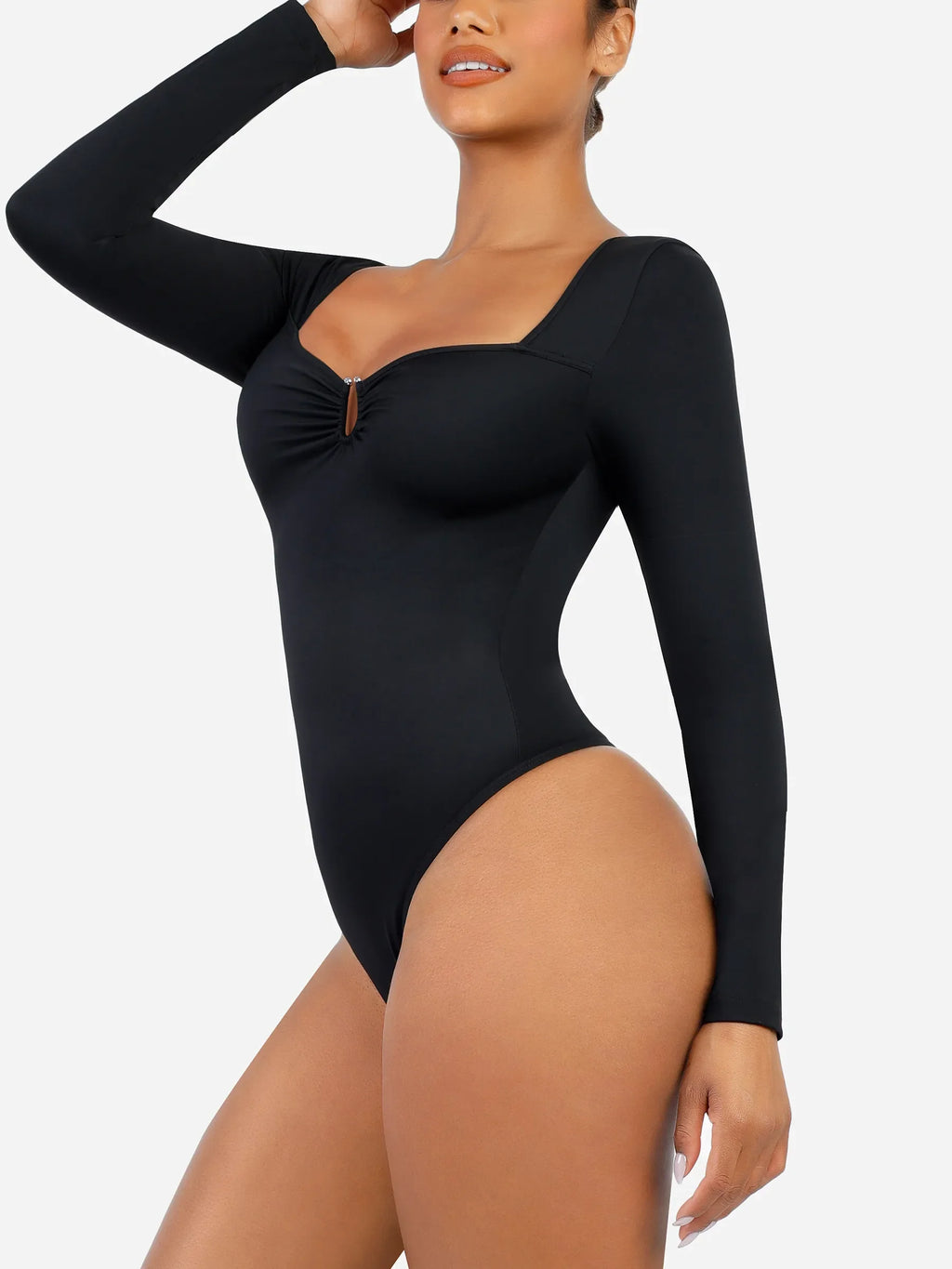 MyCurve Slimming Long-Sleeve Shapewear Bodysuit