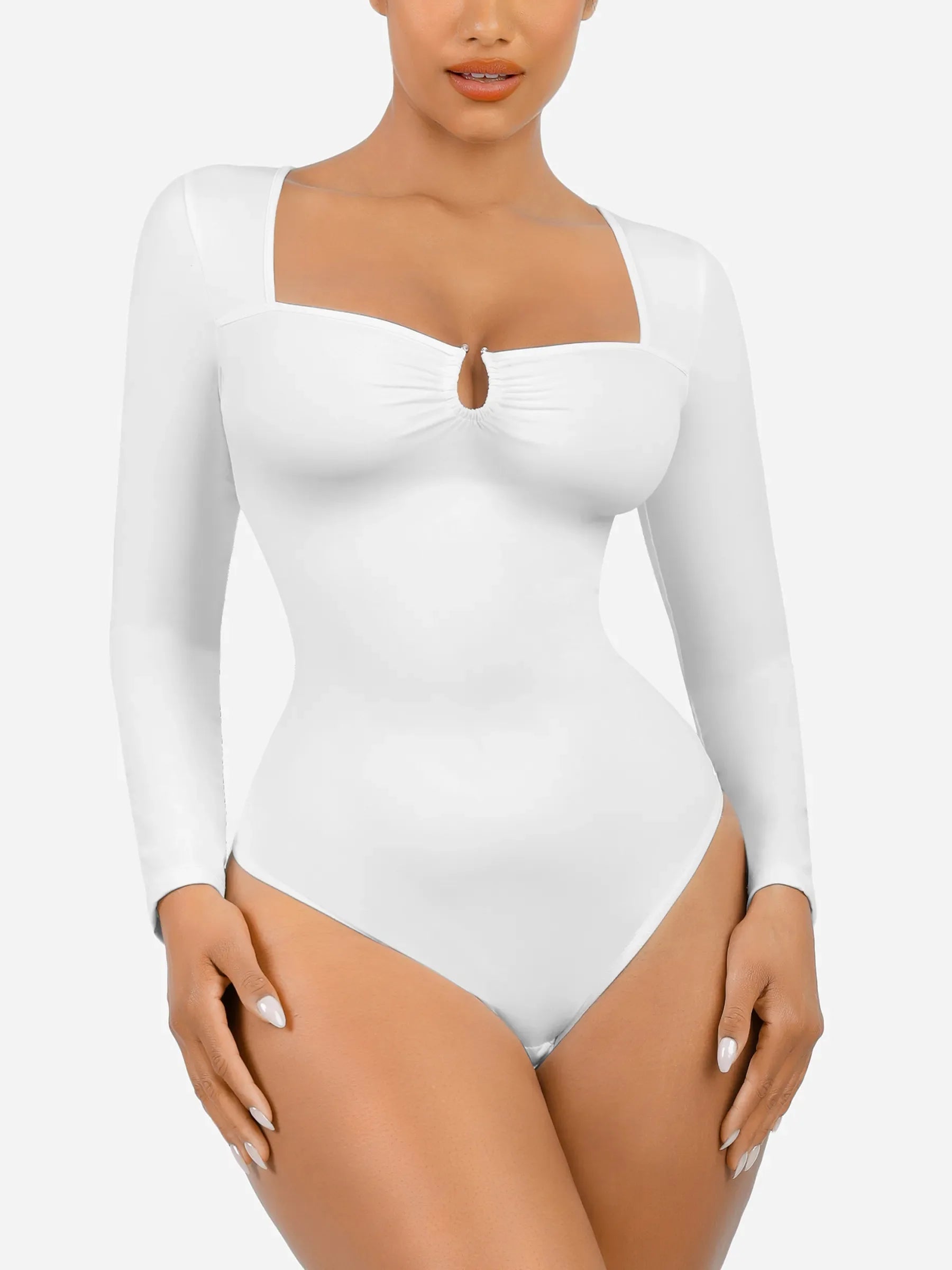 MyCurve Slimming Long-Sleeve Shapewear Bodysuit
