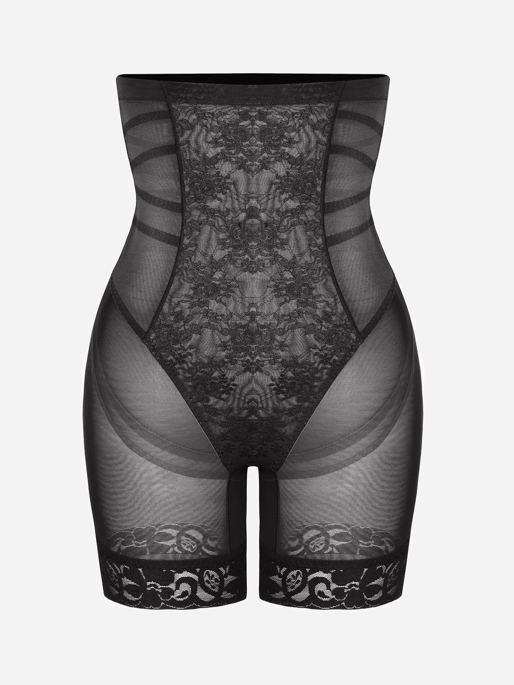 MyCurve Patterned Lace Breathable Shapewear Shorts