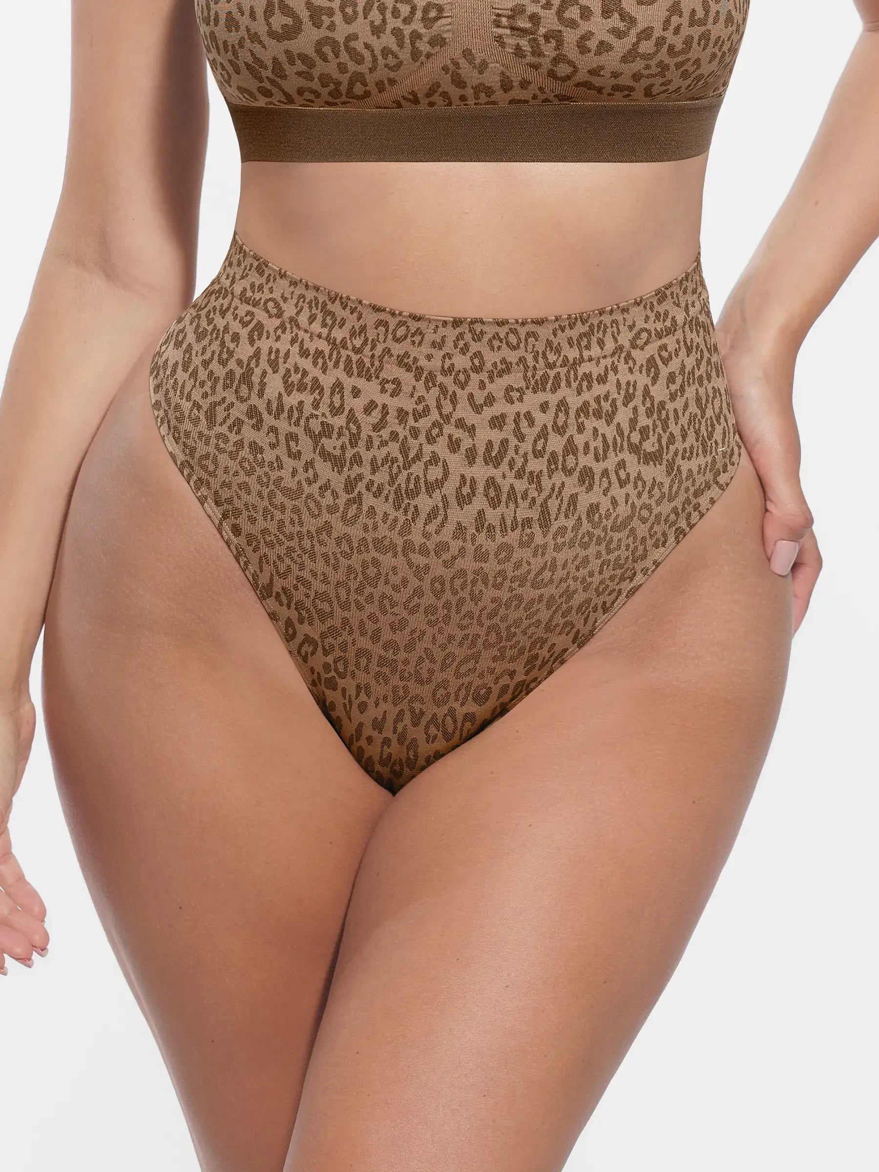 MyCurve Leopard Print Wireless Bra & Panty