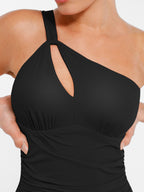 Traje de baño MyCurve de un solo hombro con control de abdomen y aberturas