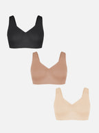 Conjunto de sujetadores de uso diario con tirantes anchos y sin aros MyCurve