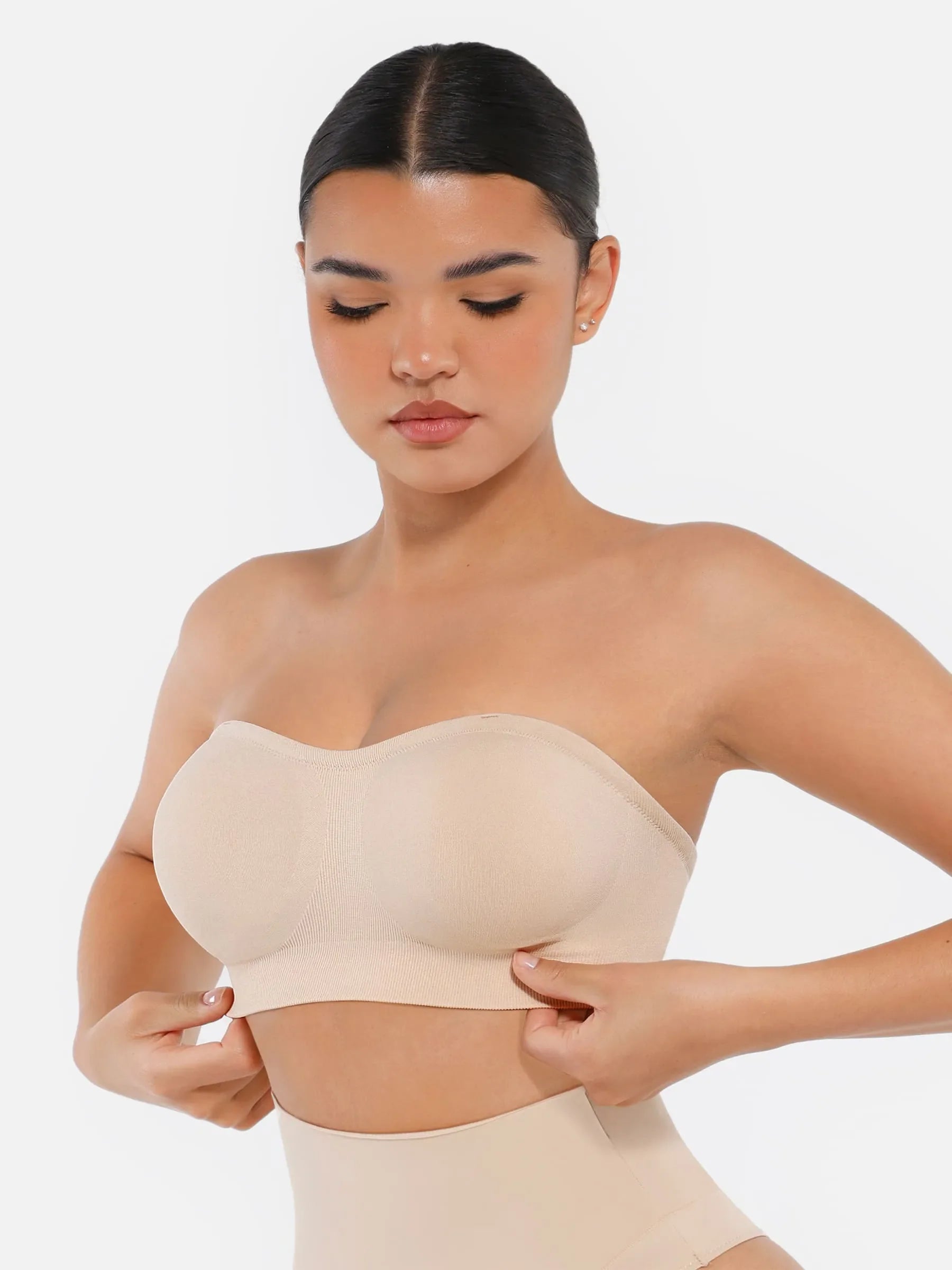 MyCurve Seamless Strapless Anti-Slip Bra With Removable Pads