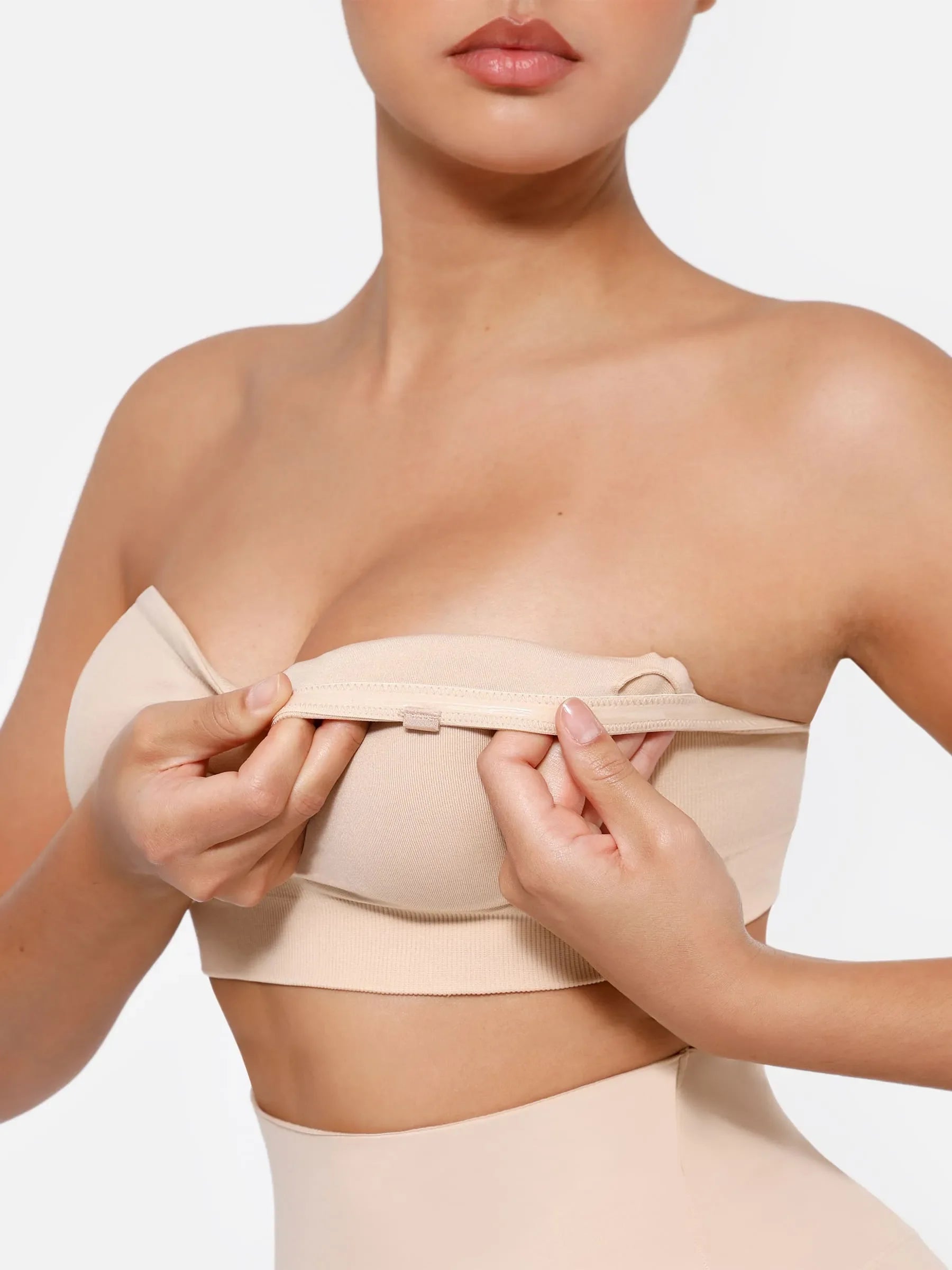 MyCurve Seamless Strapless Anti-Slip Bra With Removable Pads