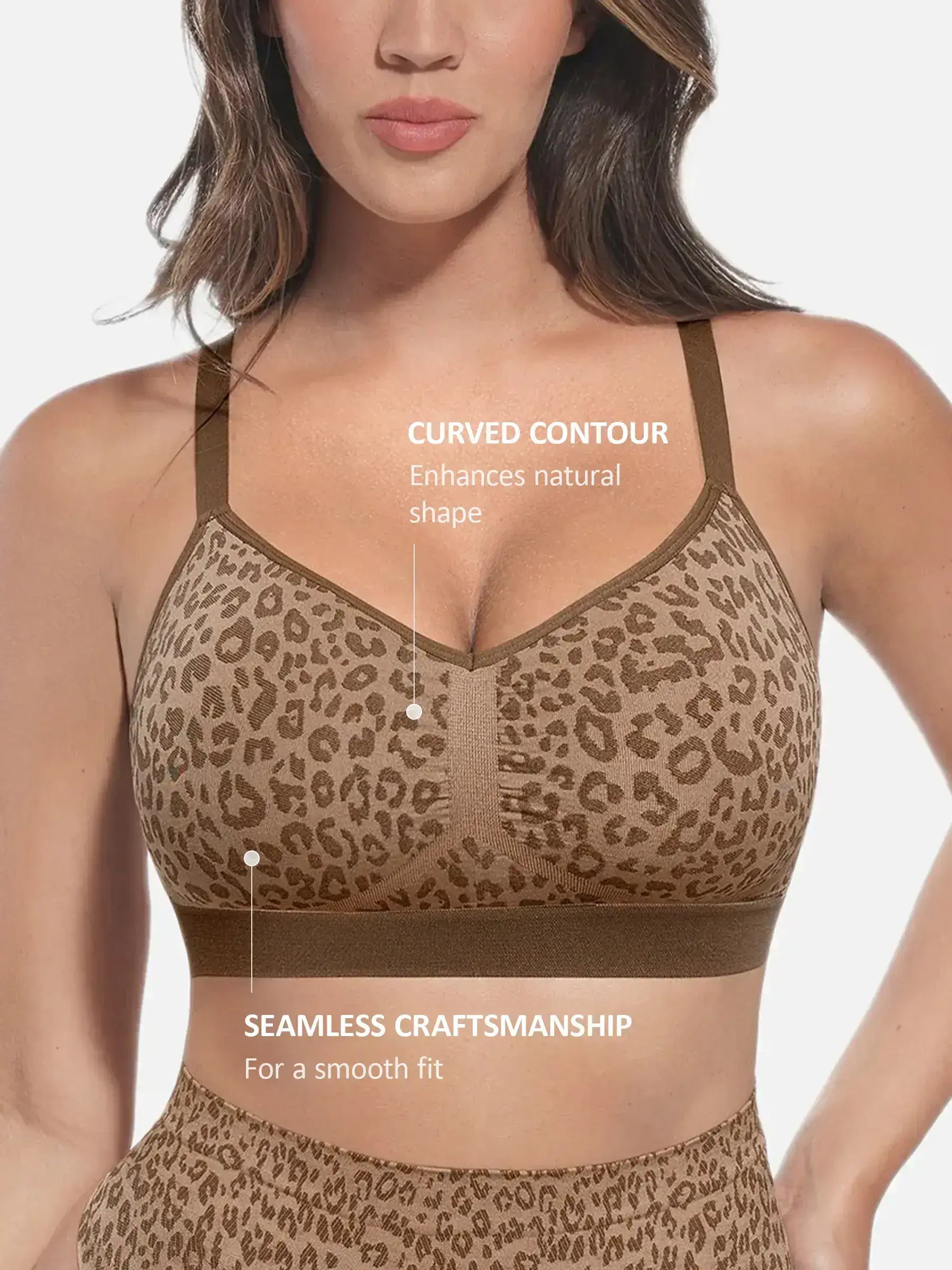 MyCurve Leopard Print Wireless Bra & Panty