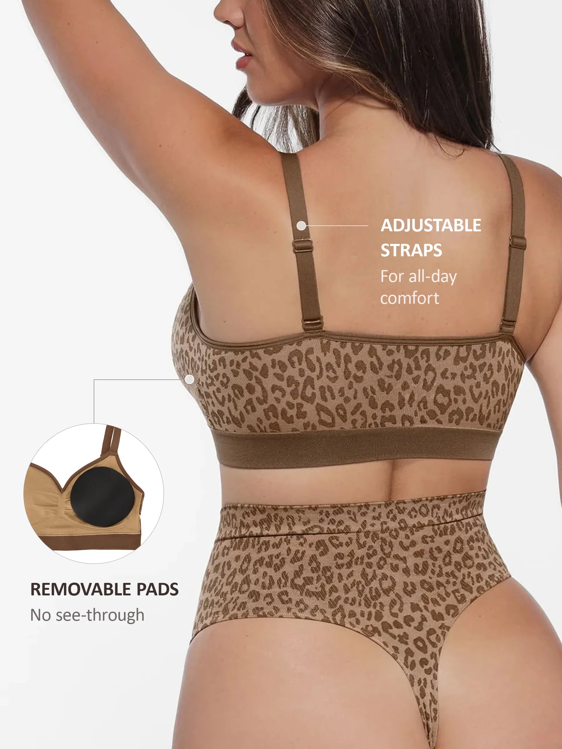 MyCurve Leopard Print Wireless Bra & Panty