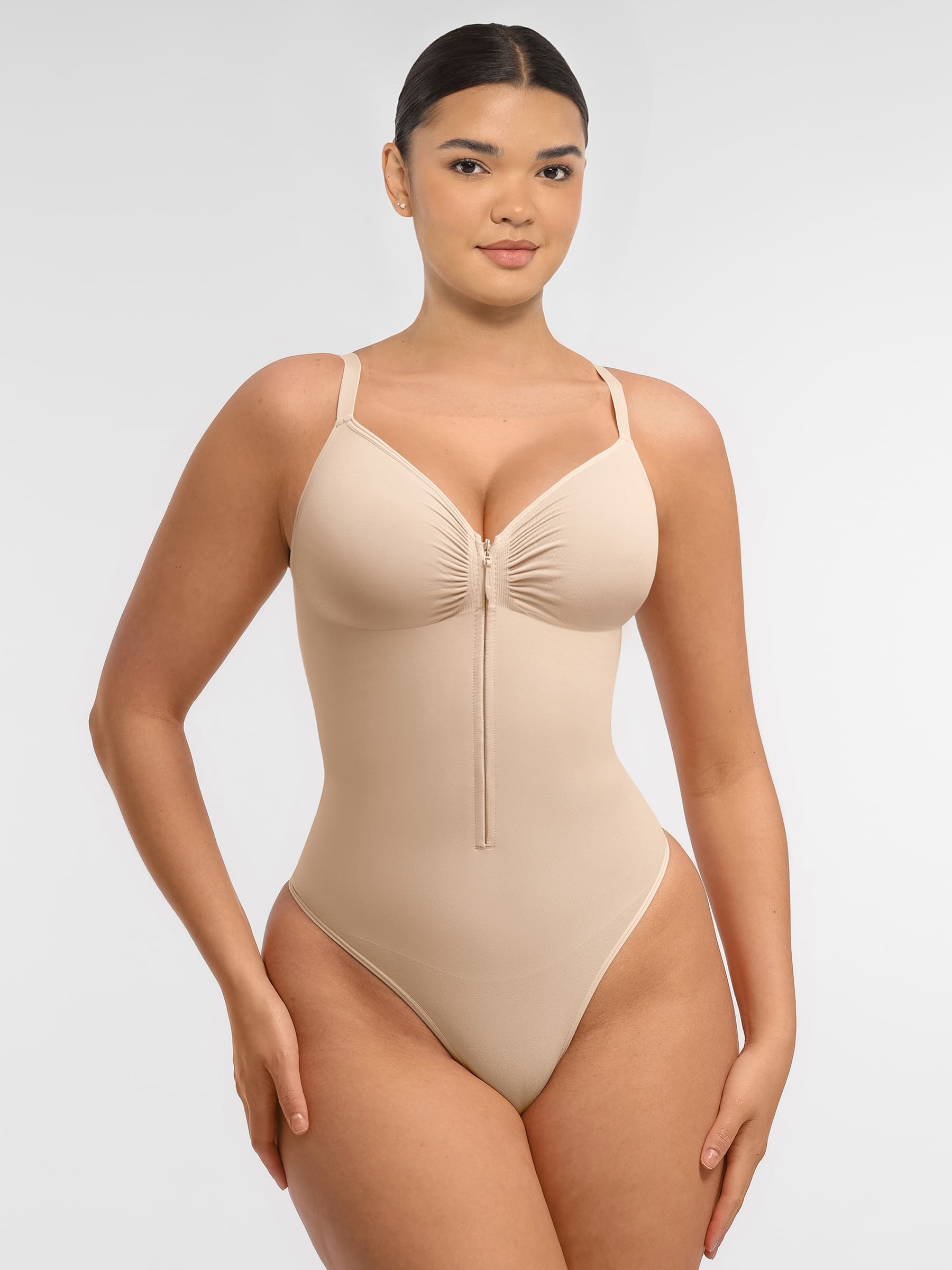 MyCurve Tummy Control Seamless Zipper Shaping Bodysuit