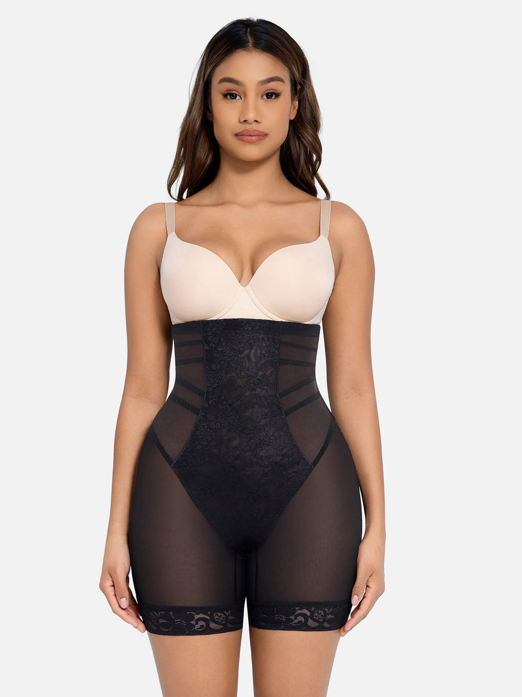 MyCurve Patterned Lace Breathable Shapewear Shorts