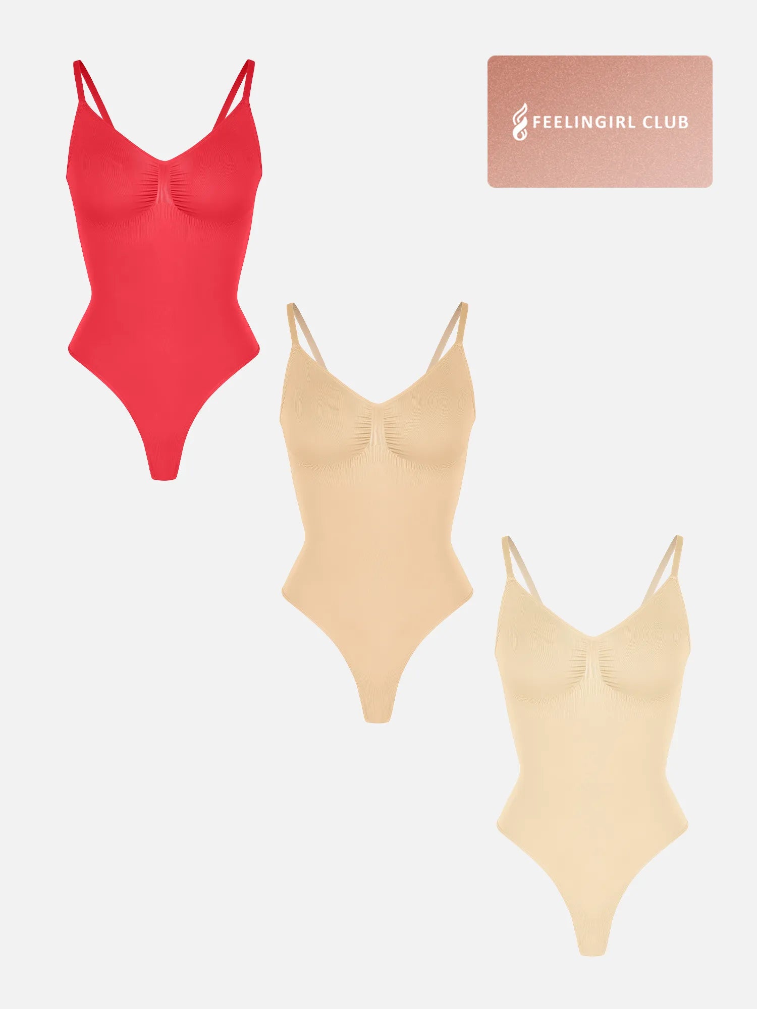 MyCurve 3-Pack Tummy Control Seamless Bodysuit Bundle