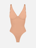 MyCurve Deep V Neck Tummy Control Shapewear Bodysuit