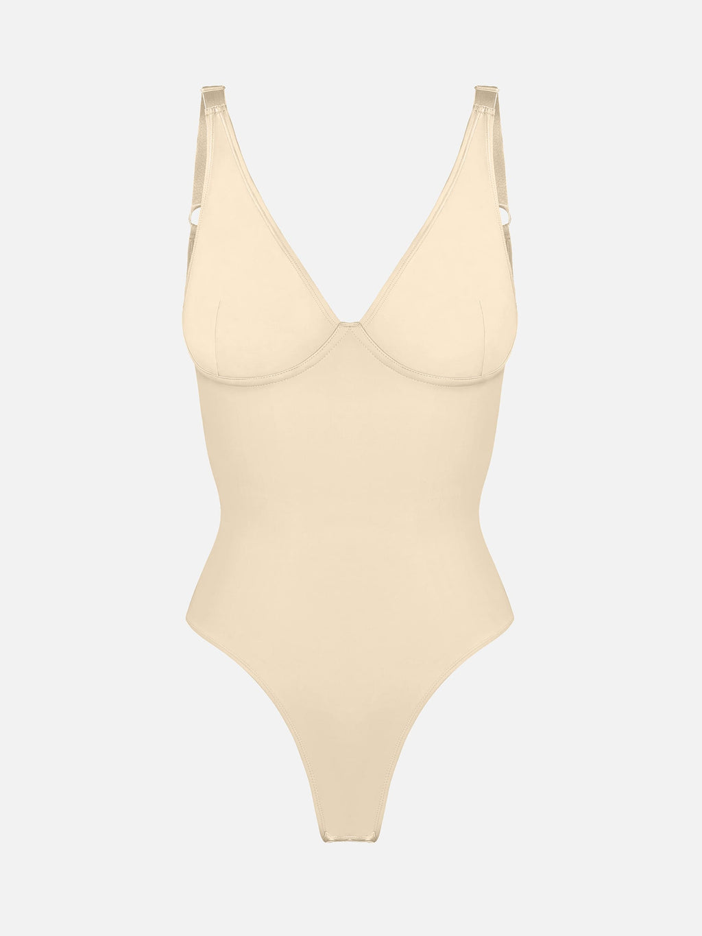 MyCurve Deep V Neck Tummy Control Shapewear Bodysuit