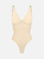 MyCurve Deep V Neck Tummy Control Shapewear Bodysuit