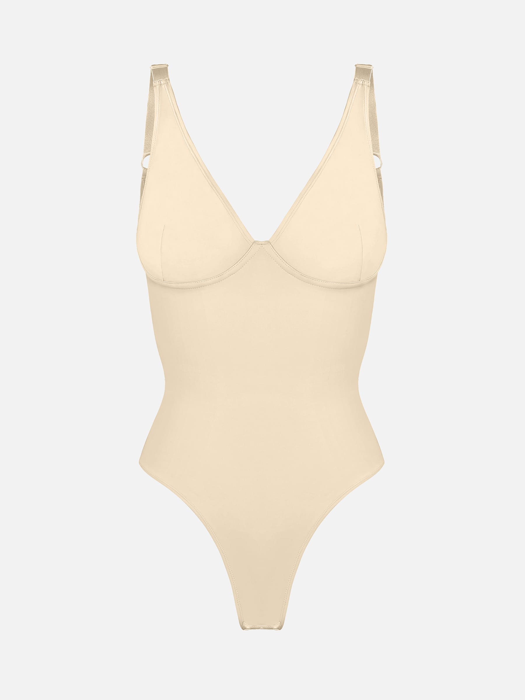 MyCurve Deep V Neck Tummy Control Shapewear Bodysuit