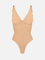 MyCurve Deep V Neck Tummy Control Shapewear Bodysuit