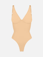 MyCurve Deep V Neck Tummy Control Shapewear Bodysuit