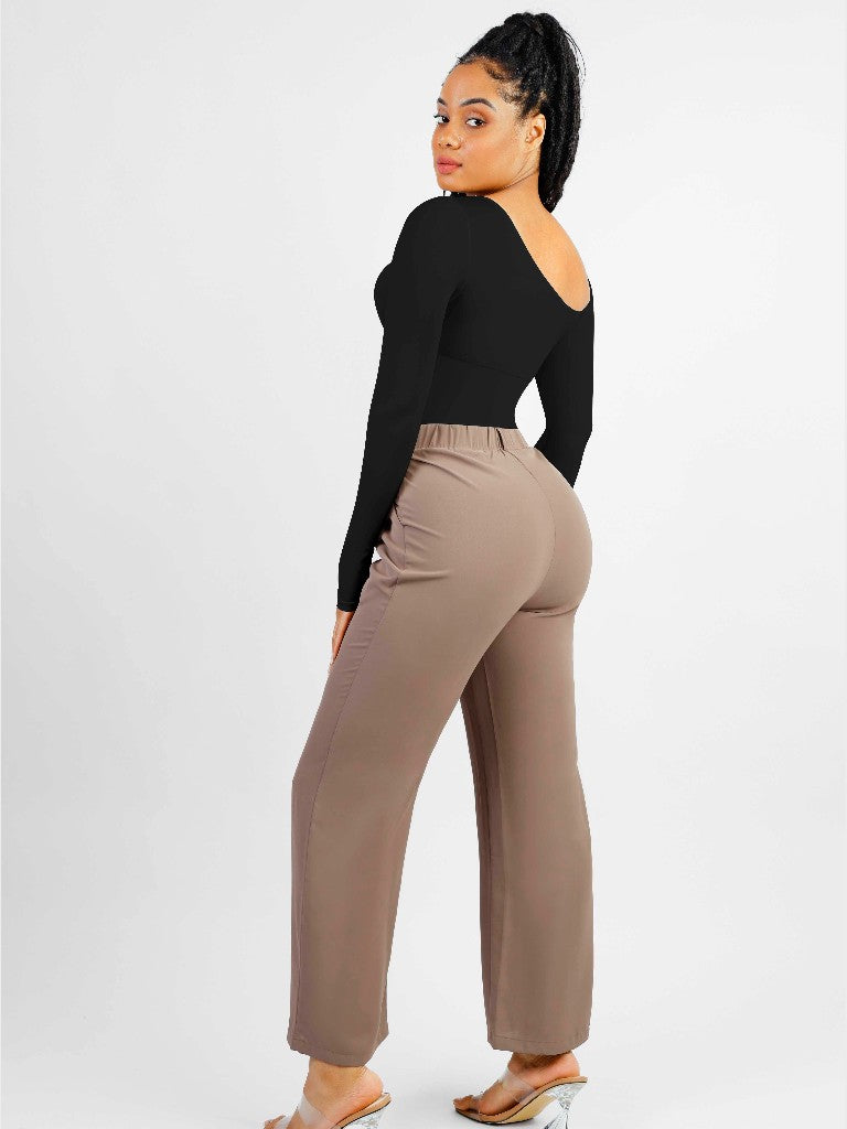 MyCurve Long-sleeved bodysuit with one shoulder covered